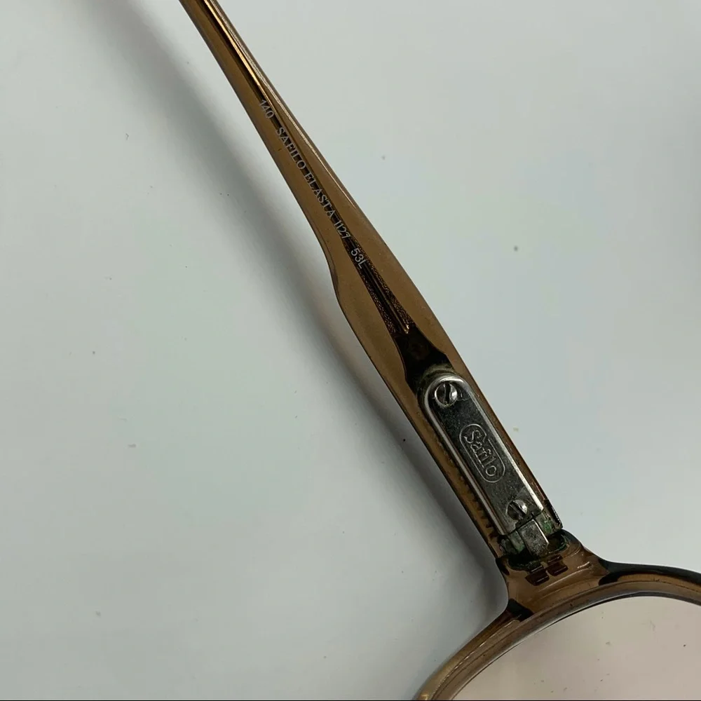 Vintage Safilo Elasta Brown Translucent Oval Frame